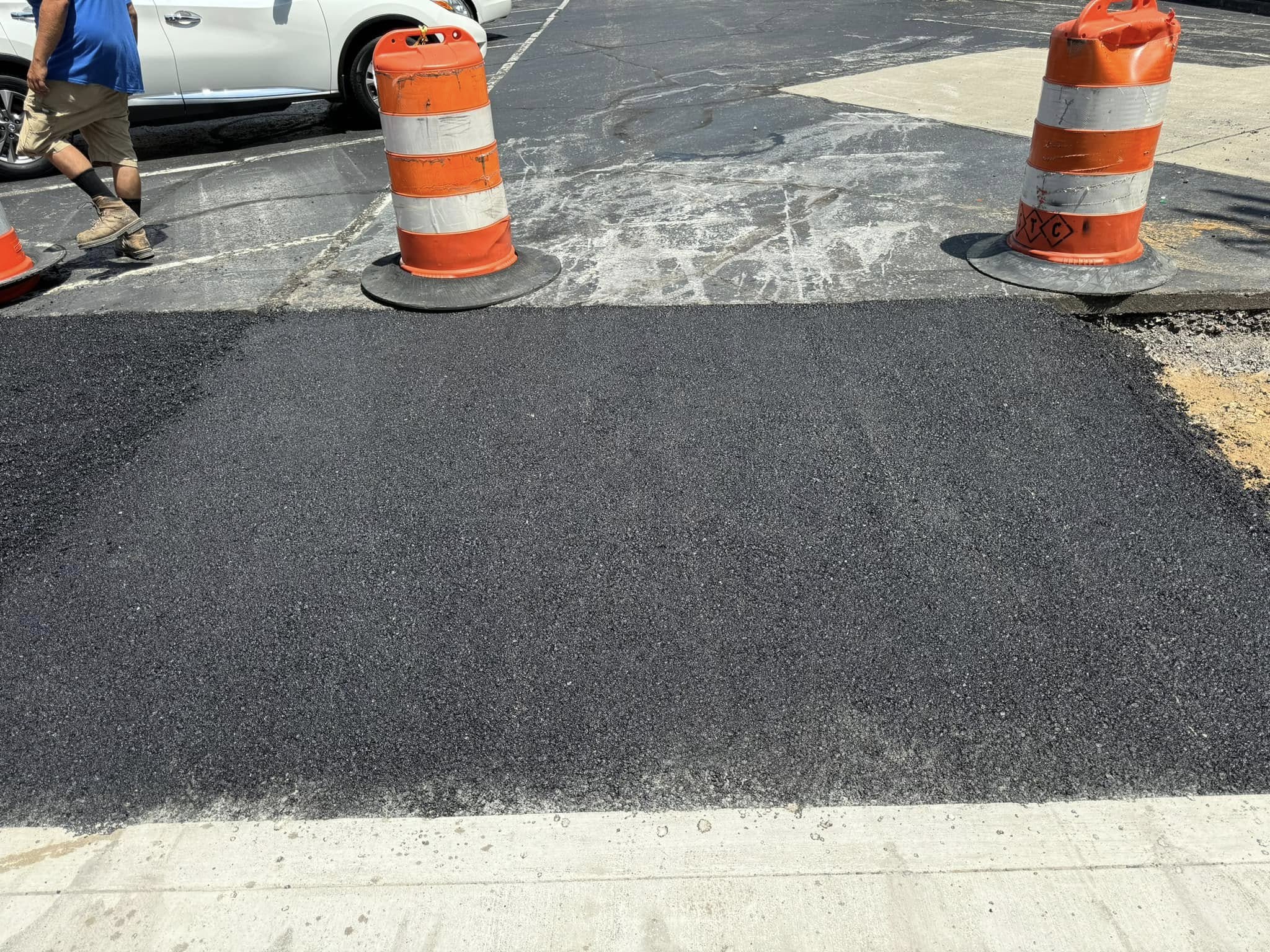 Repaired asphalt